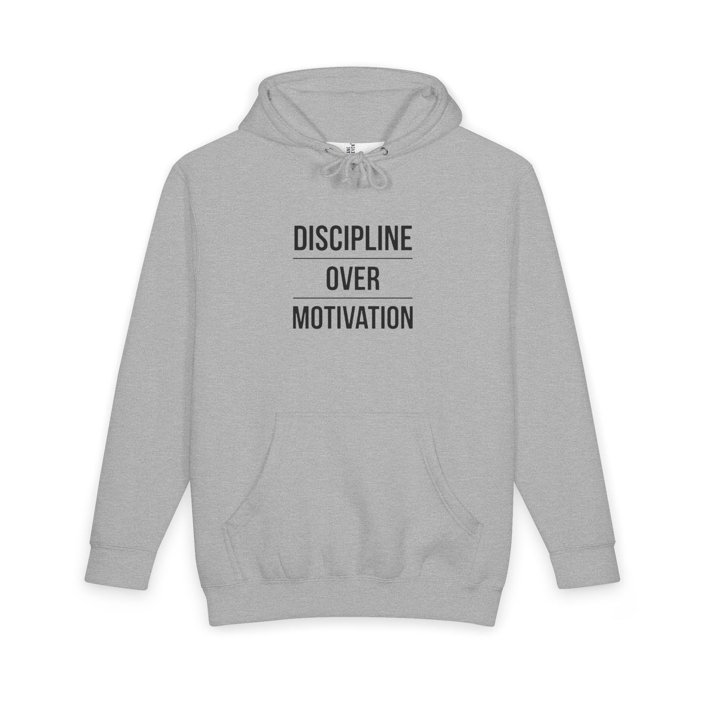 Discipline Over Motivation Hoodie — Minimal Motivational Pullover