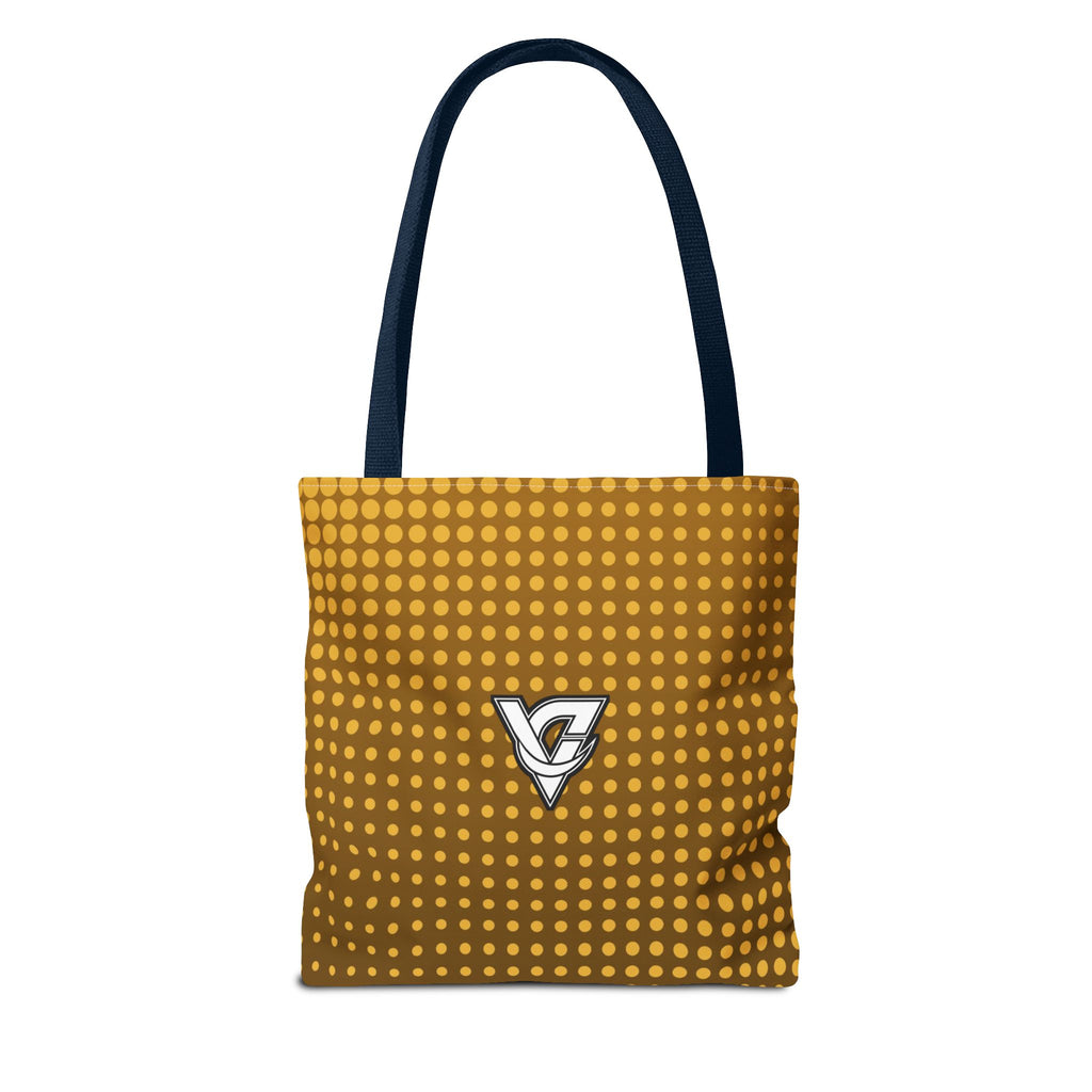 Harvest Gold Halftone Tote Bag — All-Over Print Gym & Everyday Tote