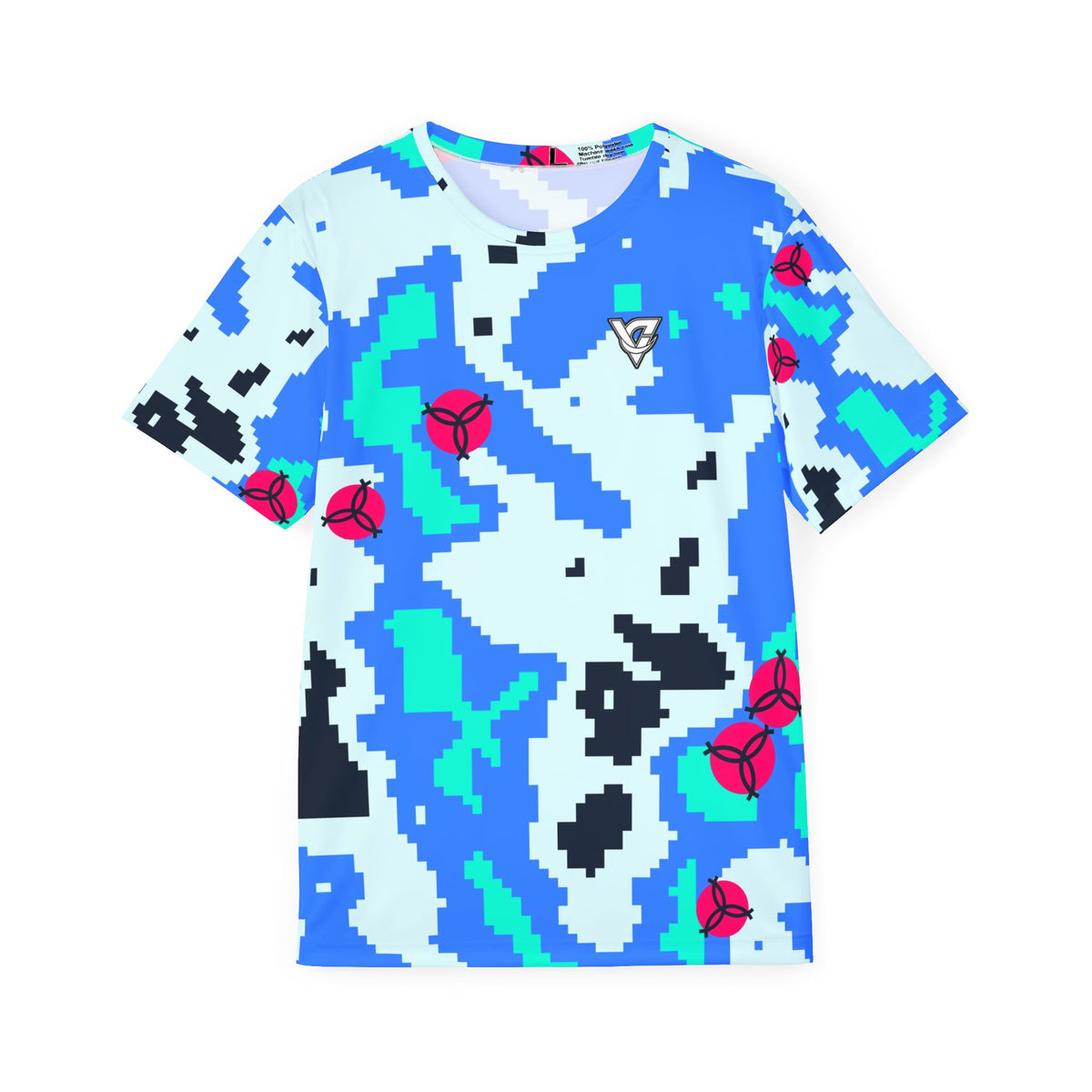 Volleyball Arctic Neon Pixel Camo Men's Sports Jersey