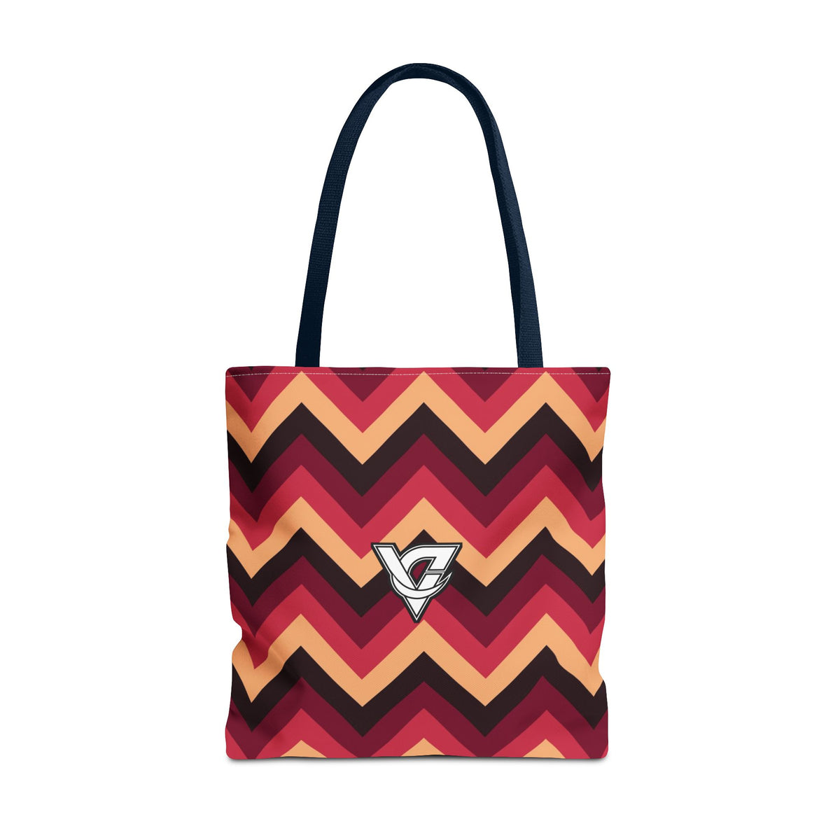Cranberry Chevron Tote Bag — All-Over Print Gym & Everyday Tote