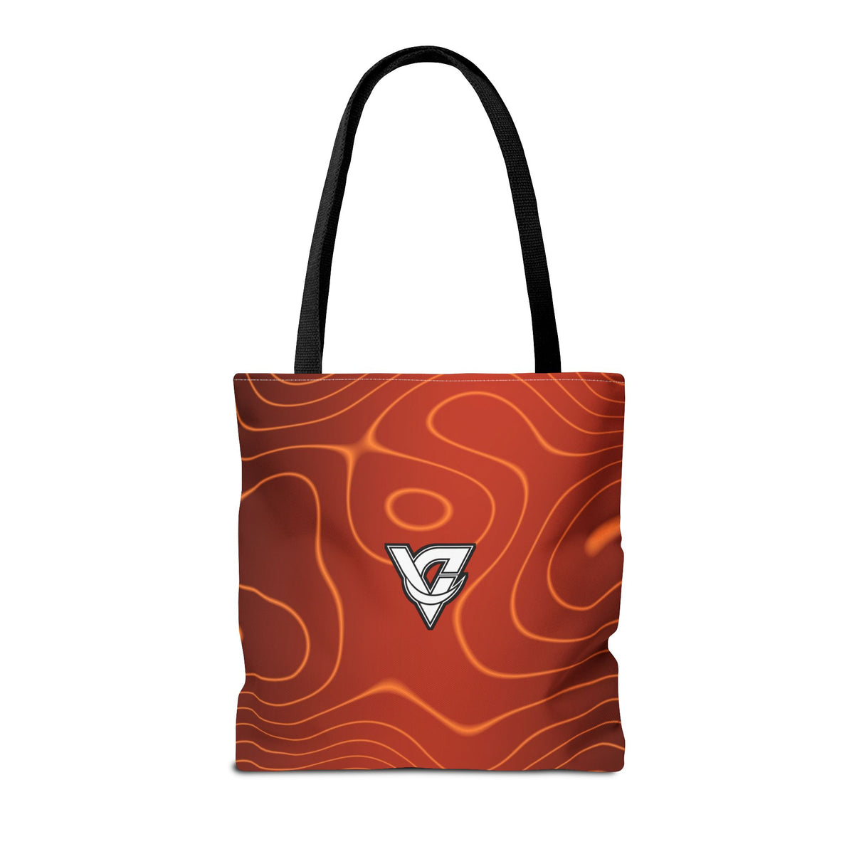 Sunset Orchard Topo Tote Bag — All-Over Print Gym & Everyday Tote