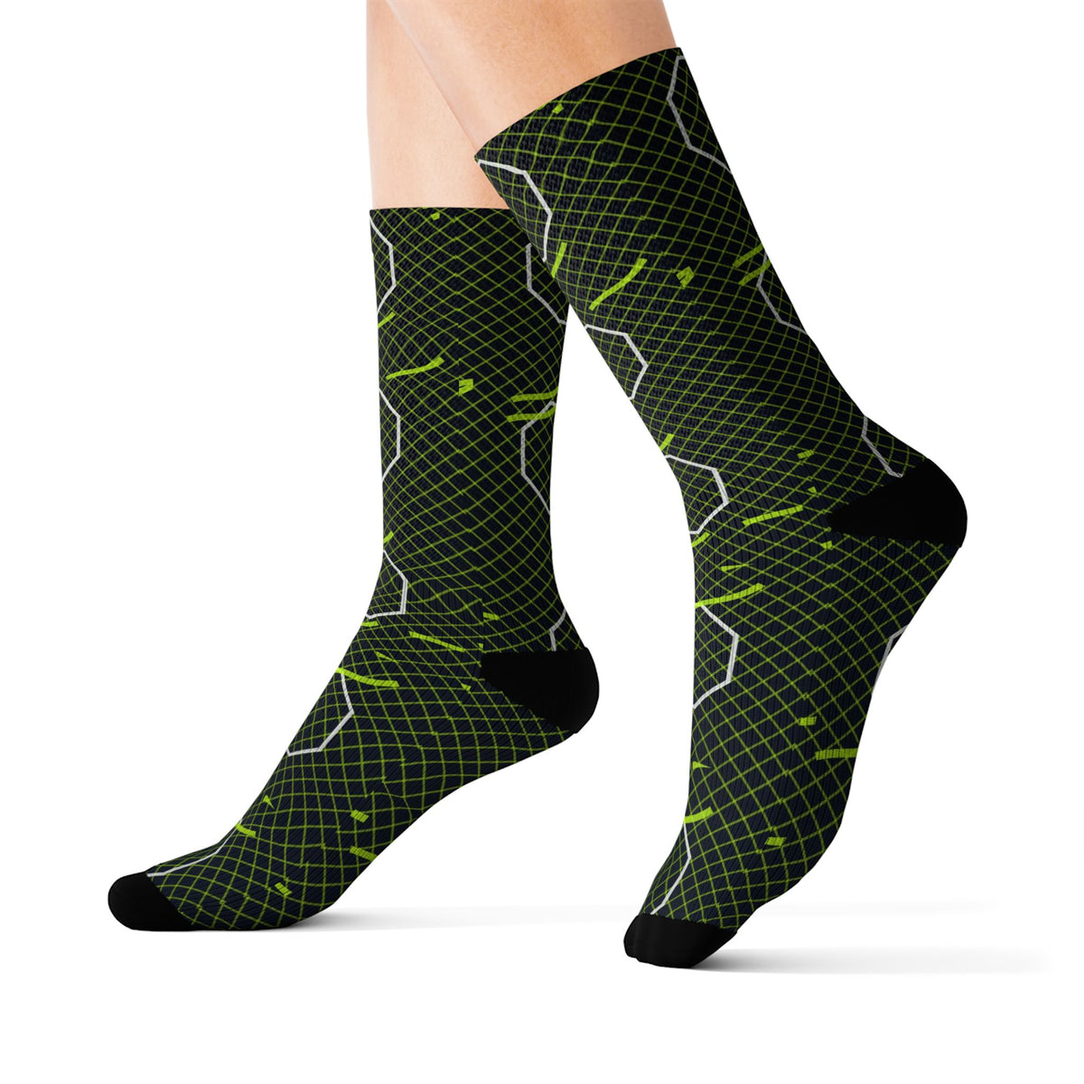Combat Sports Volt Night Cage Mesh Athletic Crew Socks