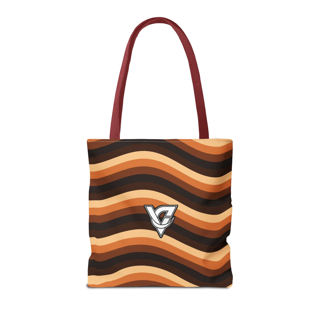 Copper Wave Tote Bag — All-Over Print Gym & Everyday Tote