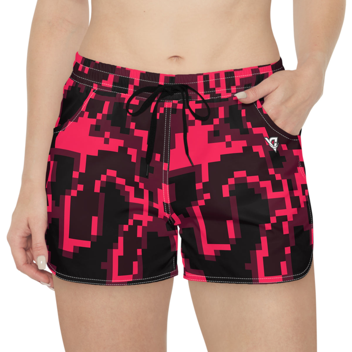 Women's Multipurpose Athletic Shorts with Pockets | Infrared Digital Camo