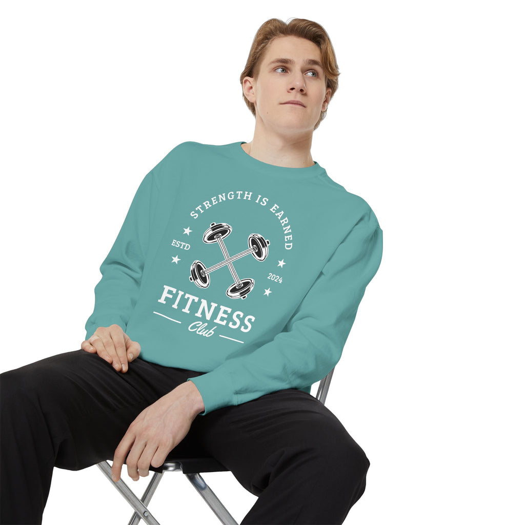 Fitness Club Sweatshirt | "Strength Is Earned" Crewneck