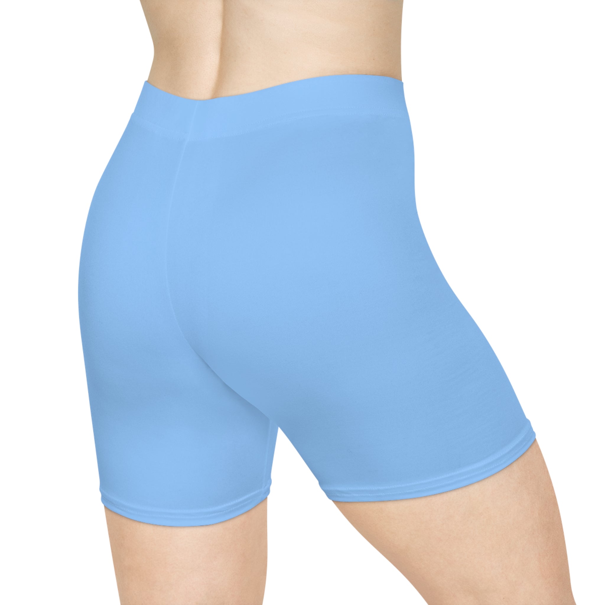 Sky Blue Women's Biker Shorts — Lightweight Activewear