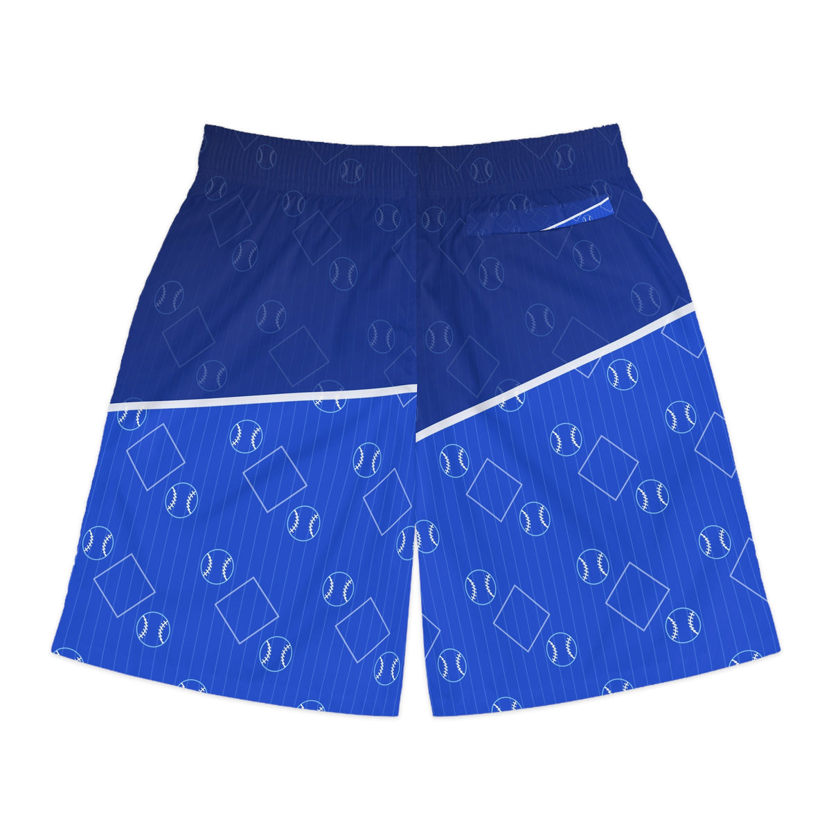 Baseball & Softball Royal Ice Diamond Stitch Men's Athletic Shorts with Pockets