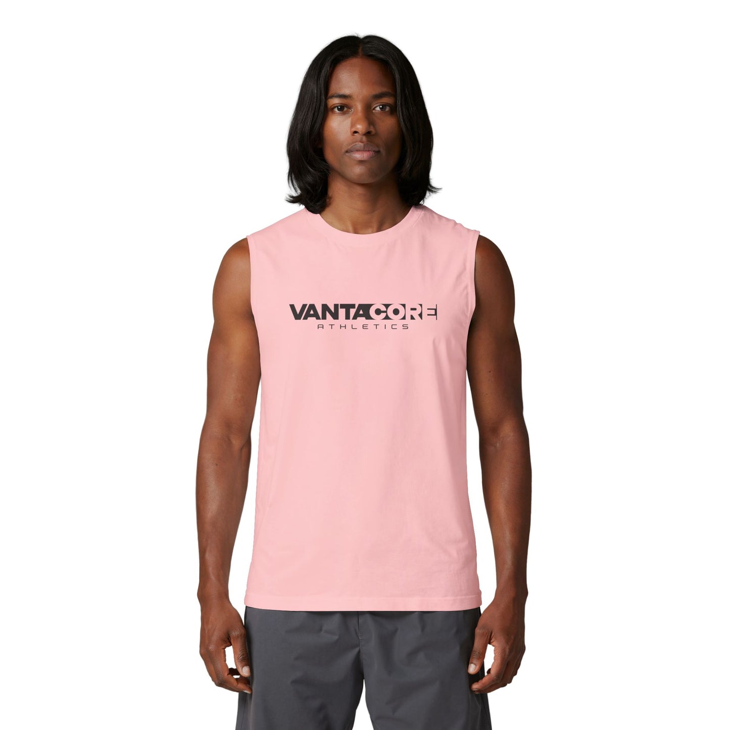 Vantacore Athletics Muscle Tank — Minimal Logo Workout Tank Top