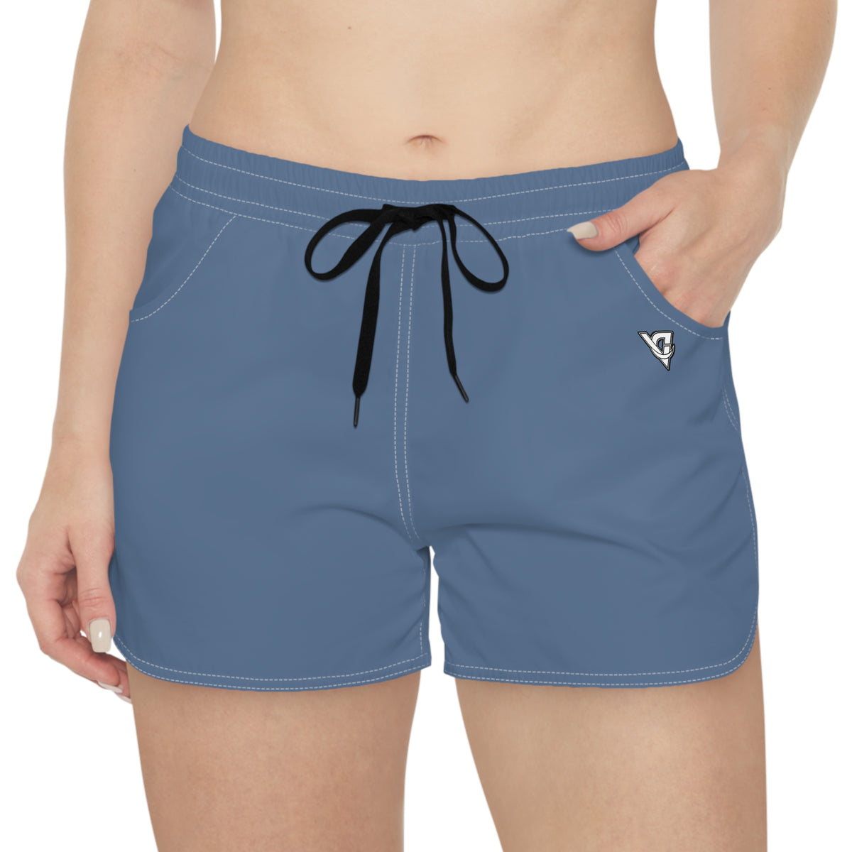 Women's Multipurpose Athletic Shorts with Pockets | Slate Blue Essential
