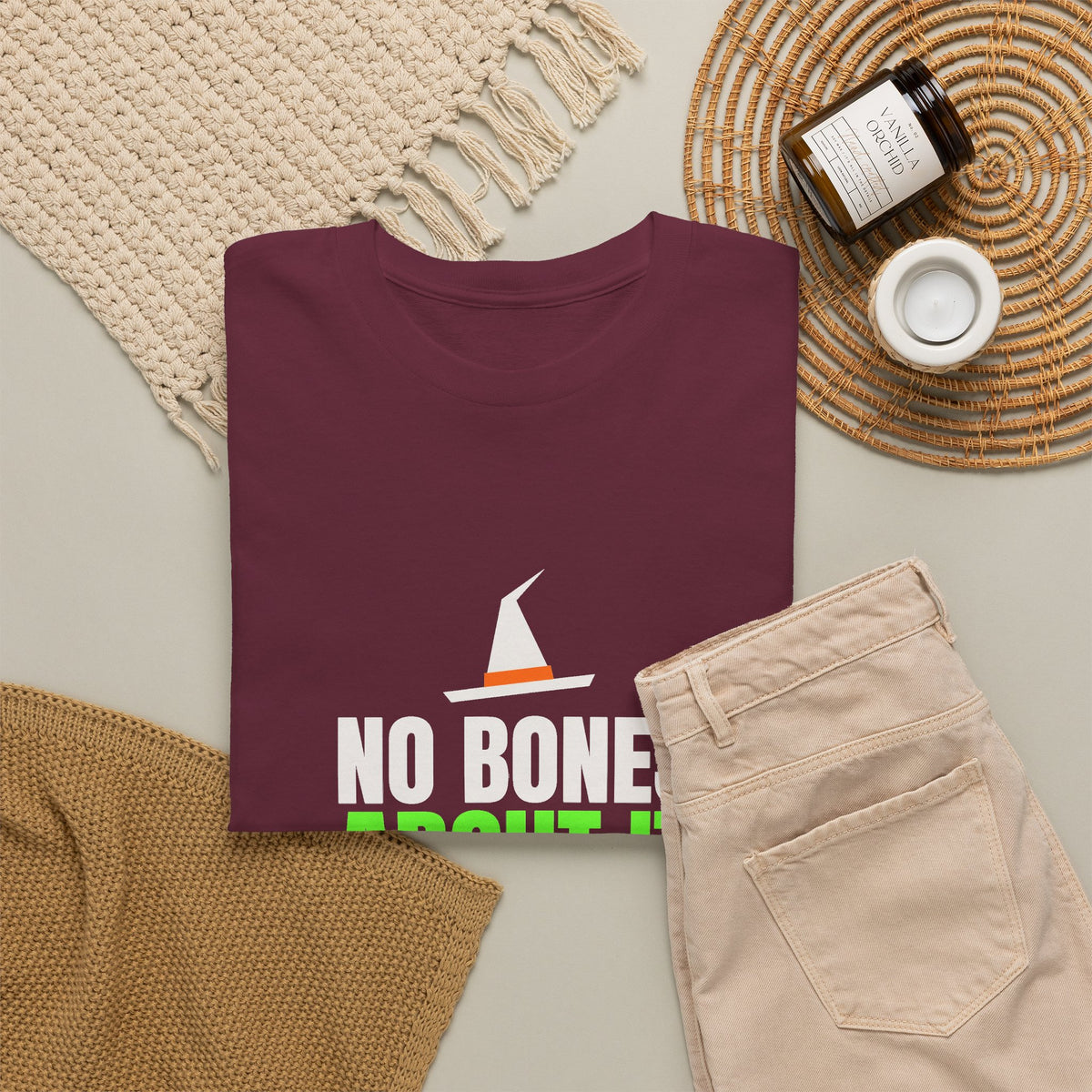 No Bones About It | Men's Halloween Graphic Gym T-Shirt
