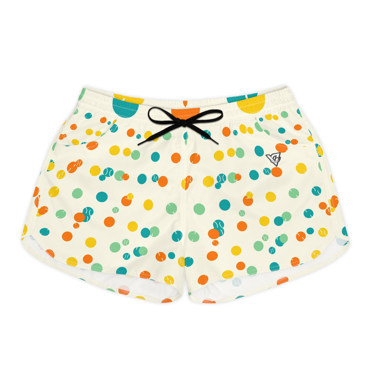 Tennis Citrus Pop Icon Storm Women's Athletic Shorts with Pockets
