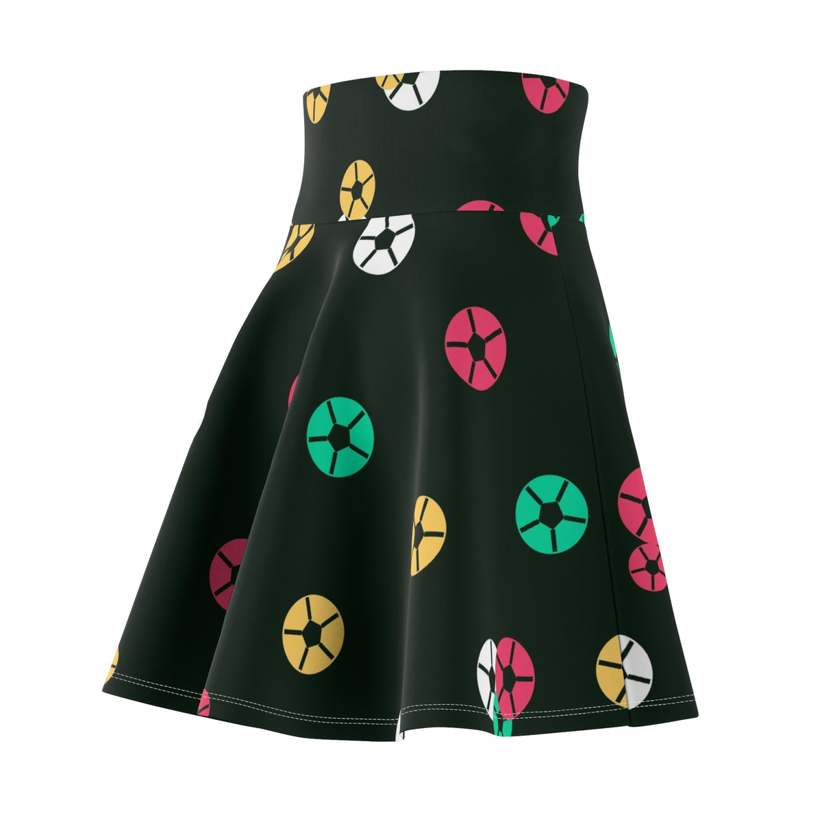 Soccer Watermelon Icon Storm Women's Athletic Skater Skirt