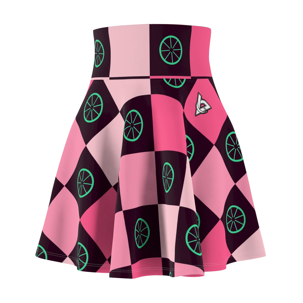 Cycling Flamingo Fizz Checker Drive Women's Athletic Skater Skirt