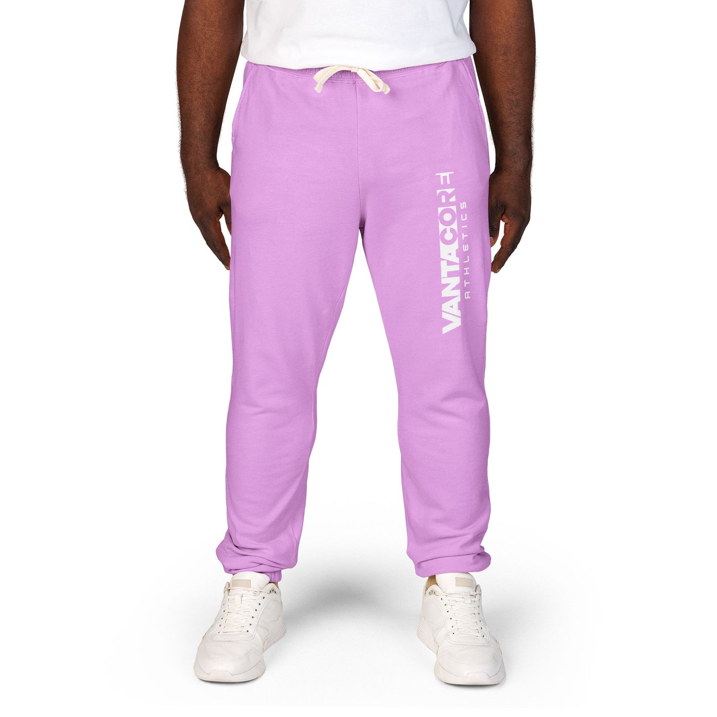 Copy of Vertical 'VANTOCOL?' Graphic Sweatpants — Garment-Dyed Fleece Joggers
