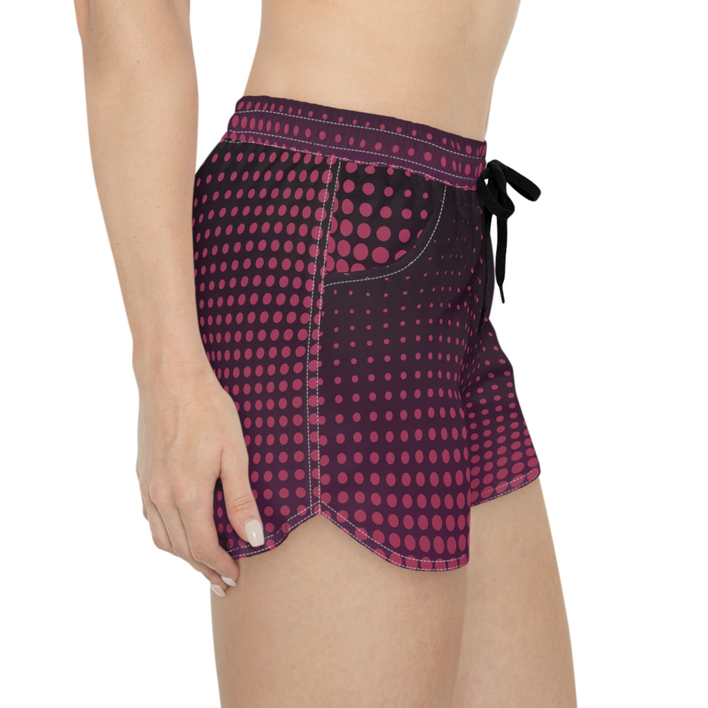 Women's Multipurpose Athletic Shorts with Pockets | Plum Spice Halftone