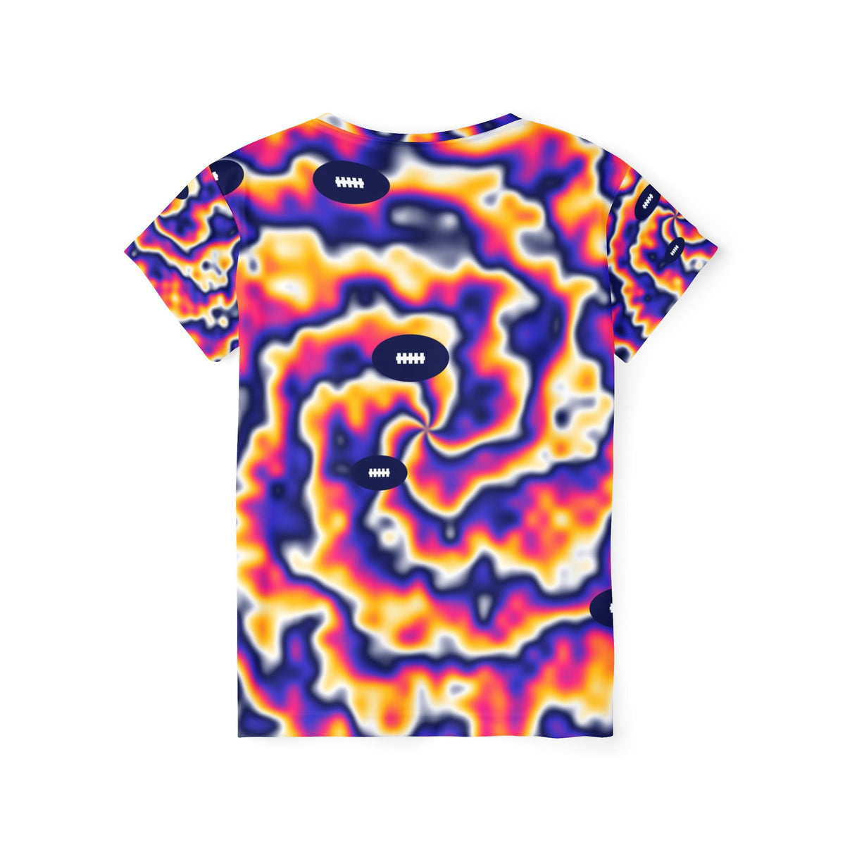 Football Royal Flame Tie-Dye Spin Women's Sports Jersey