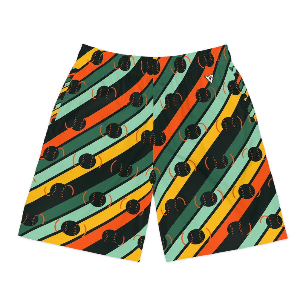 Baseball & Softball Jungle Juice Stripe Surge Men's Athletic Shorts with Pockets