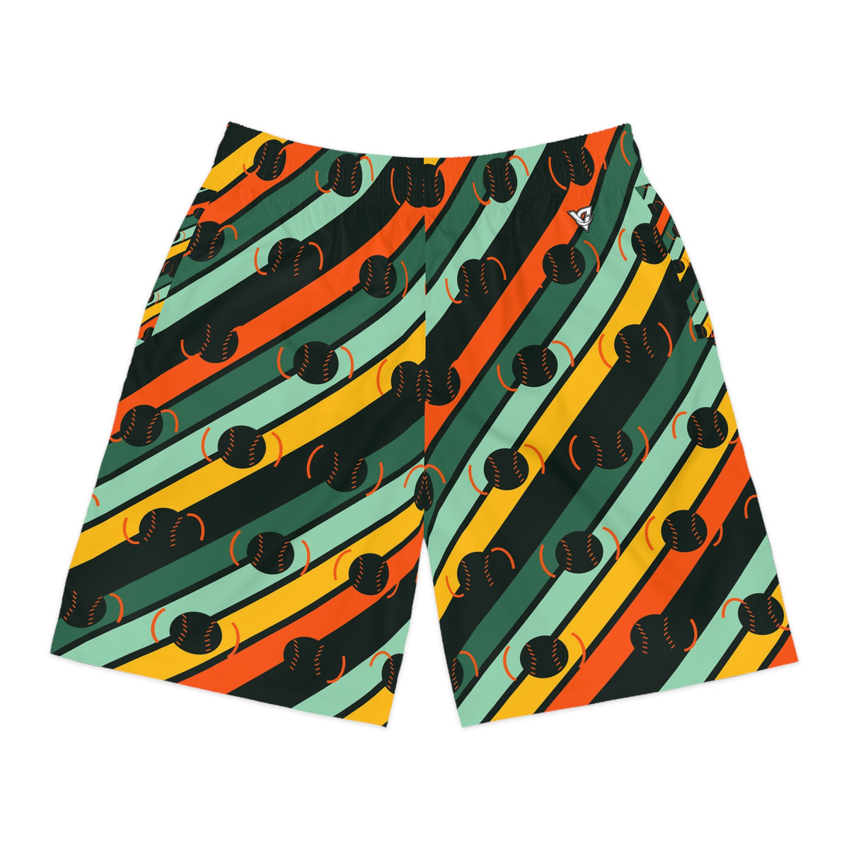 Baseball & Softball Jungle Juice Stripe Surge Men's Athletic Shorts with Pockets