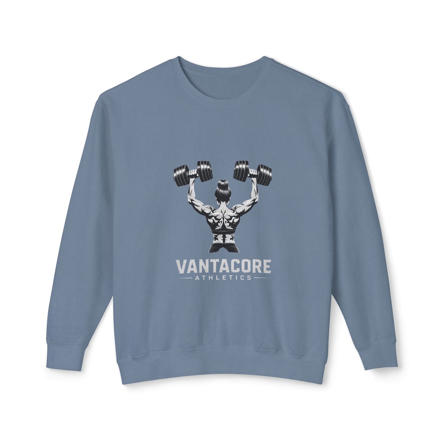 Weightlifting Crewneck Sweatshirt — Vantacore Athletics Dumbbell Design