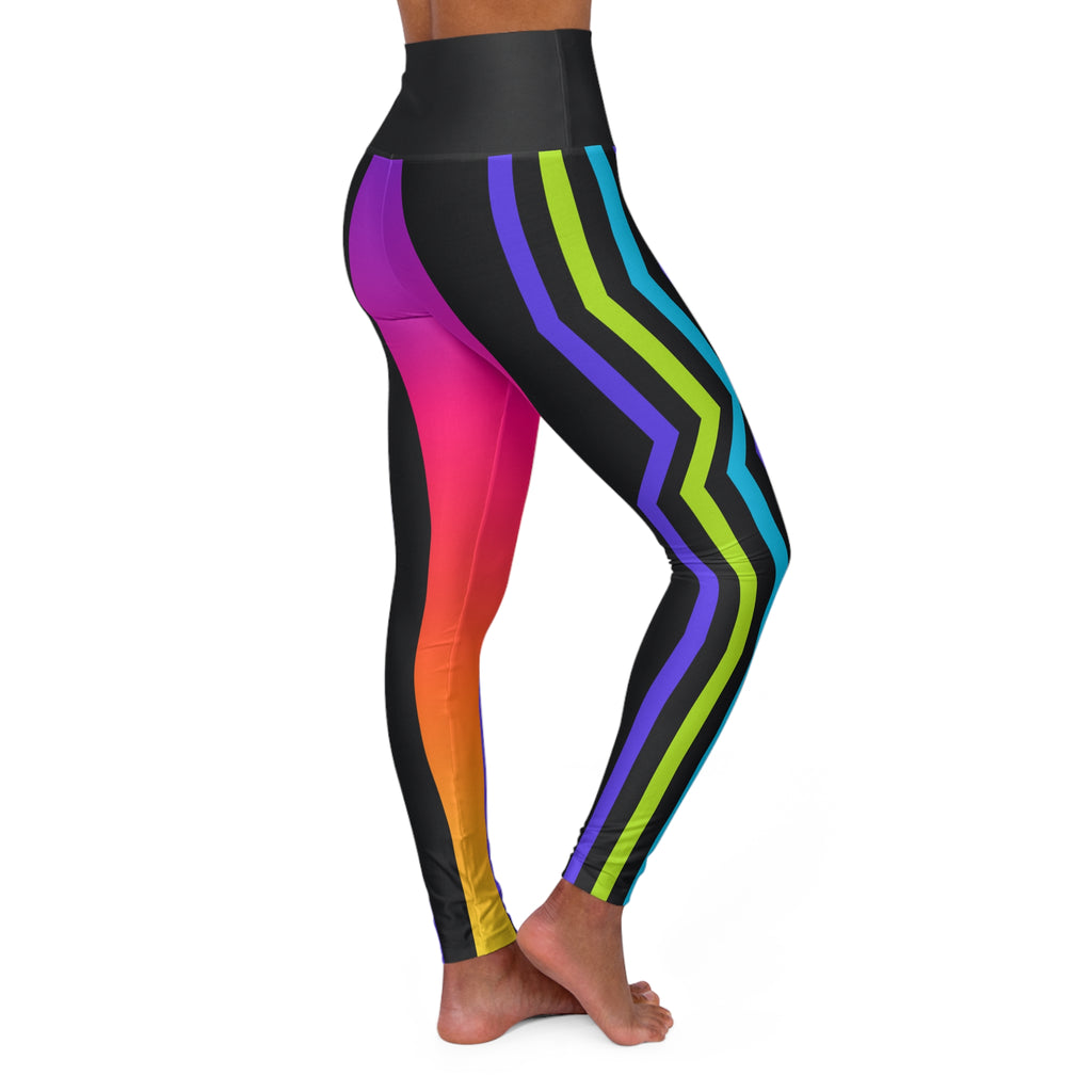 Prism Velocity High-Waisted Yoga Leggings (AOP)