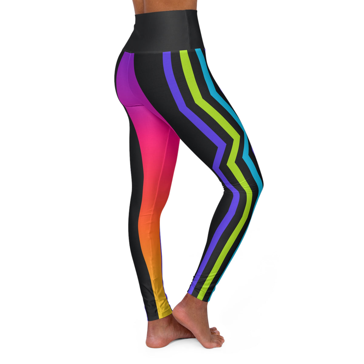 Prism Velocity High-Waisted Yoga Leggings (AOP)