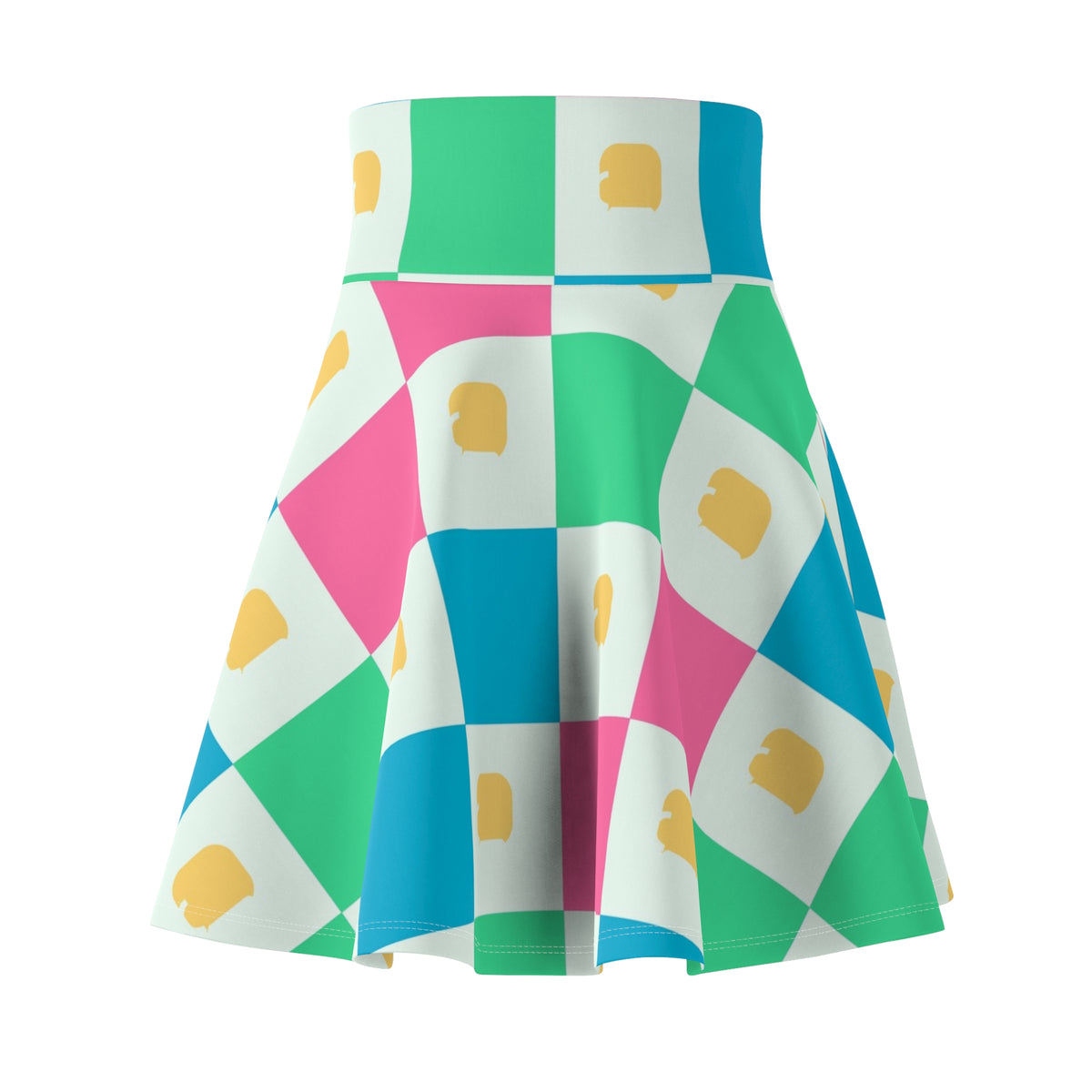 Combat Sports Mint Sorbet Checker Drive Women's Athletic Skater Skirt