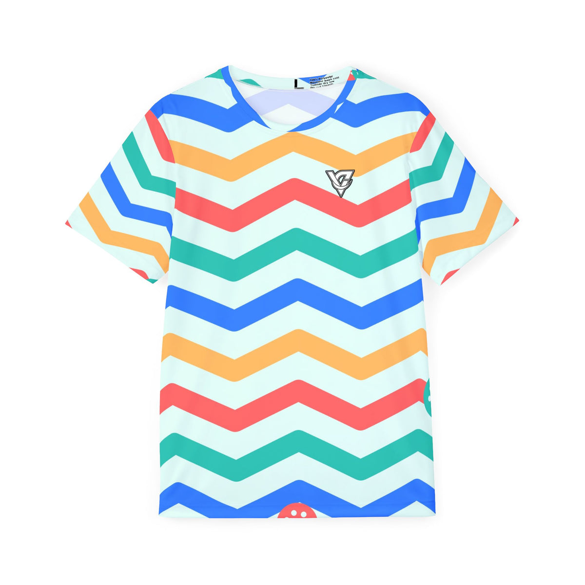 Pickleball Sea Glass Chevron Rush Men's Sports Jersey
