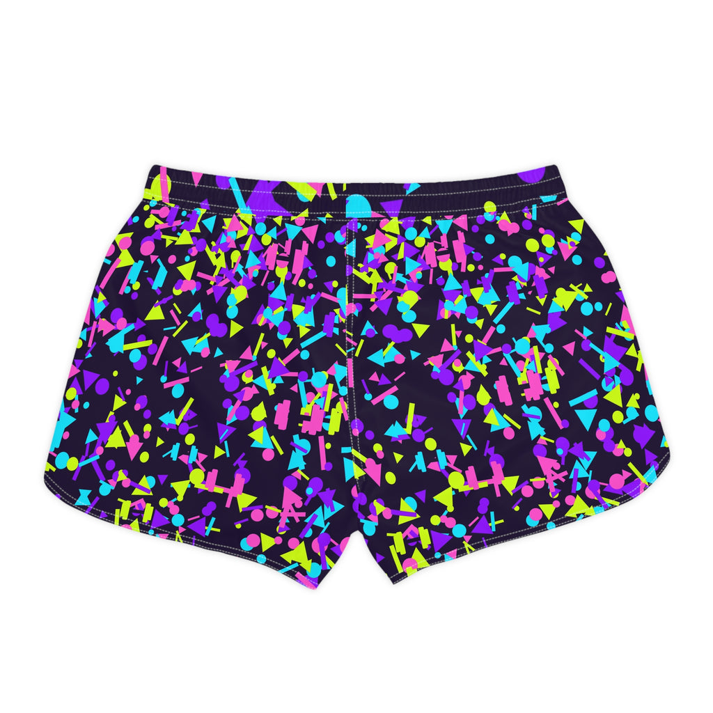 Training & Gym Violet Volt Confetti Pop Women's Athletic Shorts with Pockets