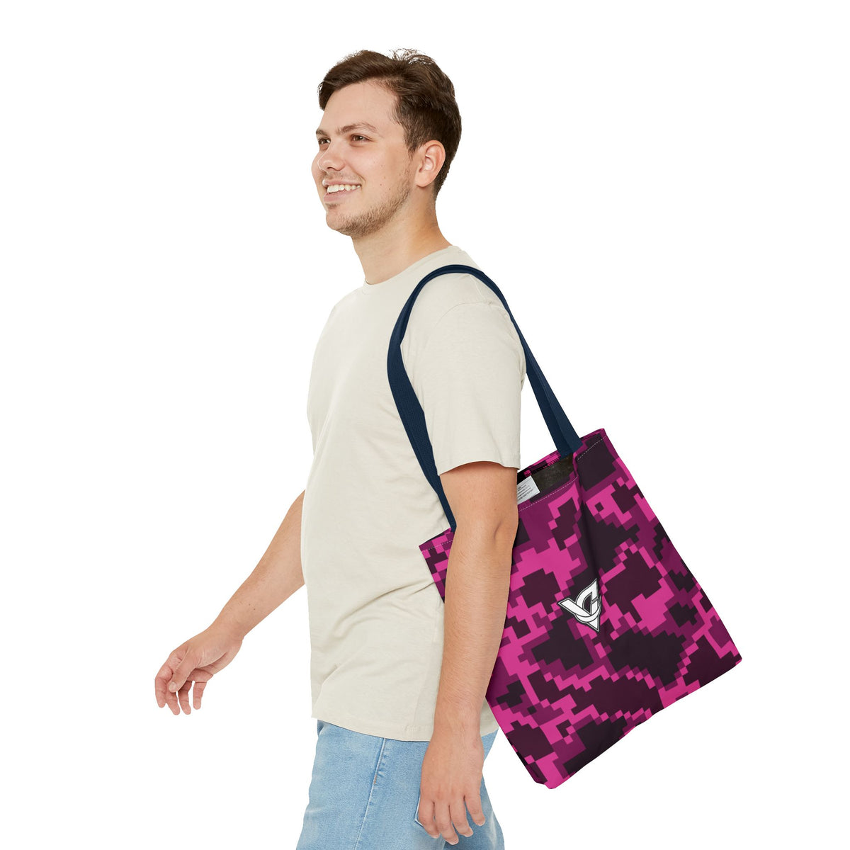 Berry Digital Camo Tote Bag — All-Over Print Gym & Everyday Tote