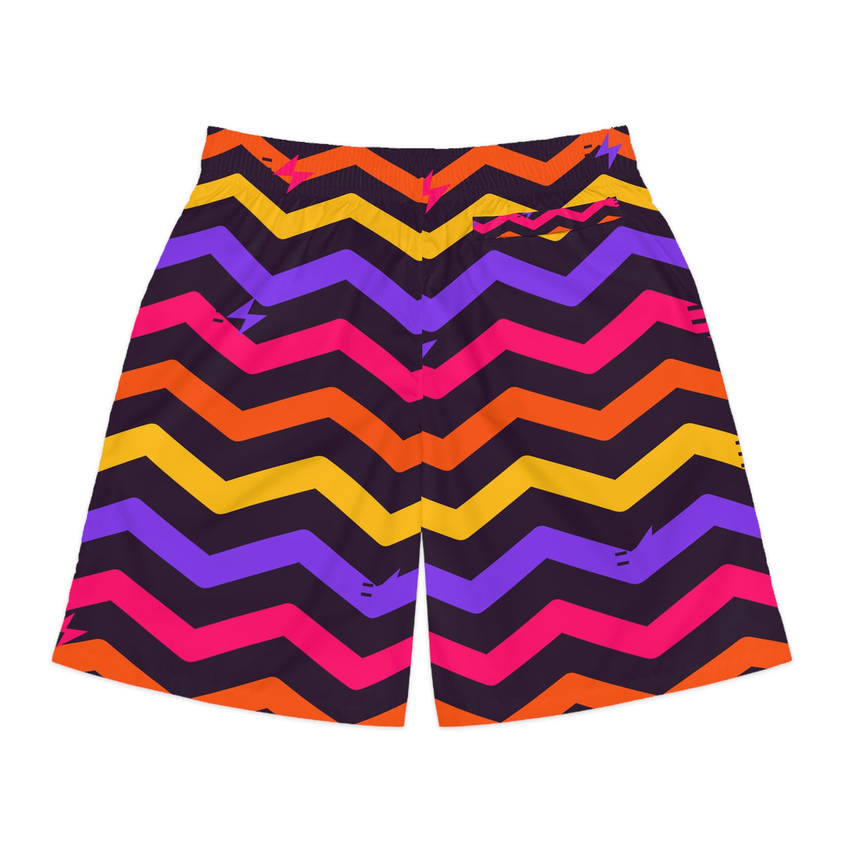 Running Berry Blast Chevron Rush Men's Athletic Shorts with Pockets