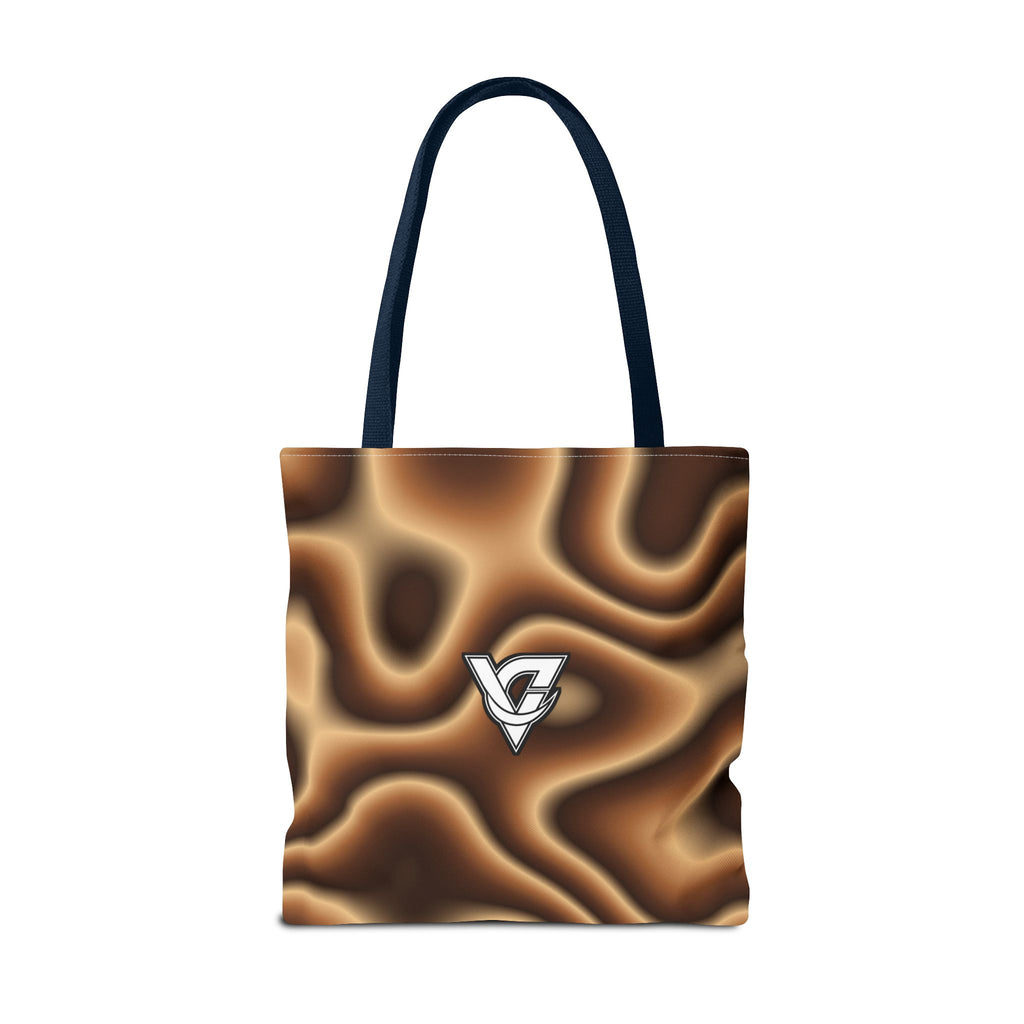 Chestnut Tie-Dye Tote Bag — All-Over Print Gym & Everyday Tote