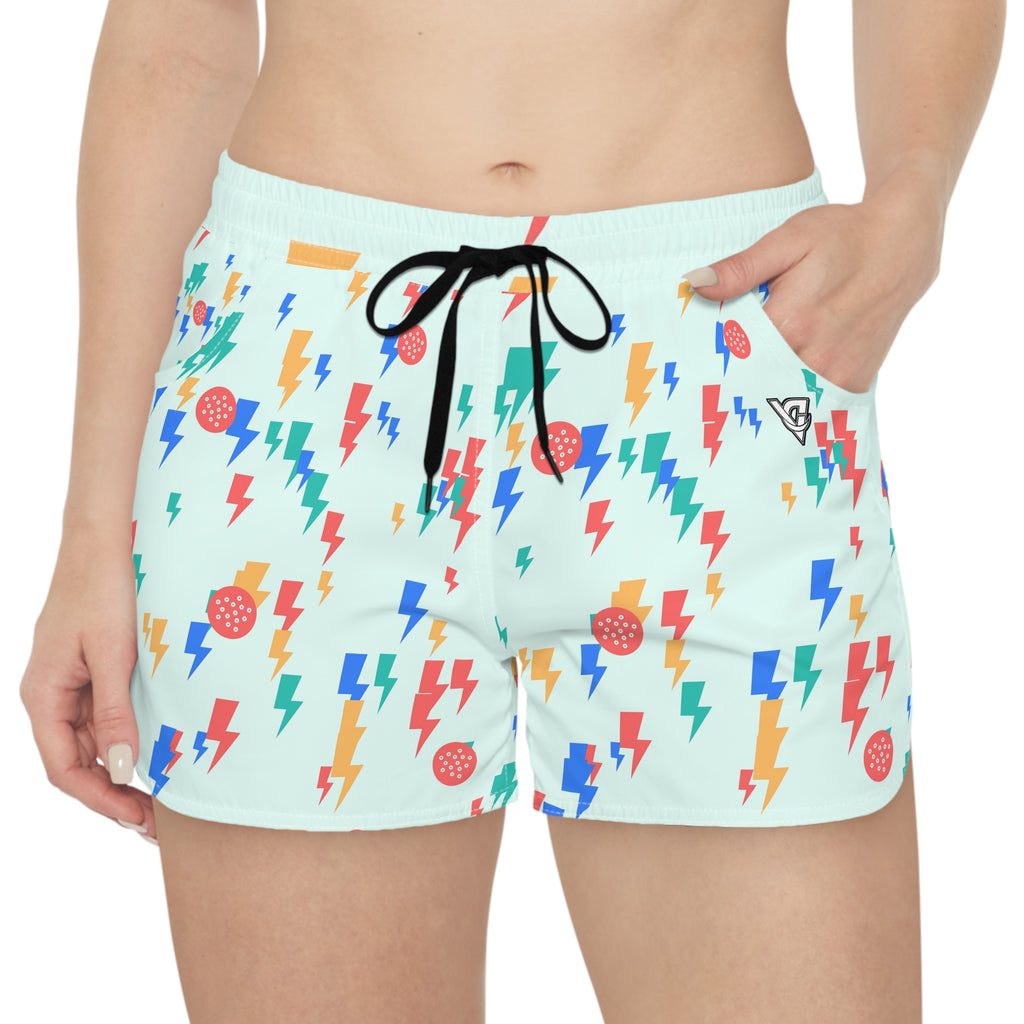 Golf Sea Glass Bolt Strike Women's Athletic Shorts with Pockets