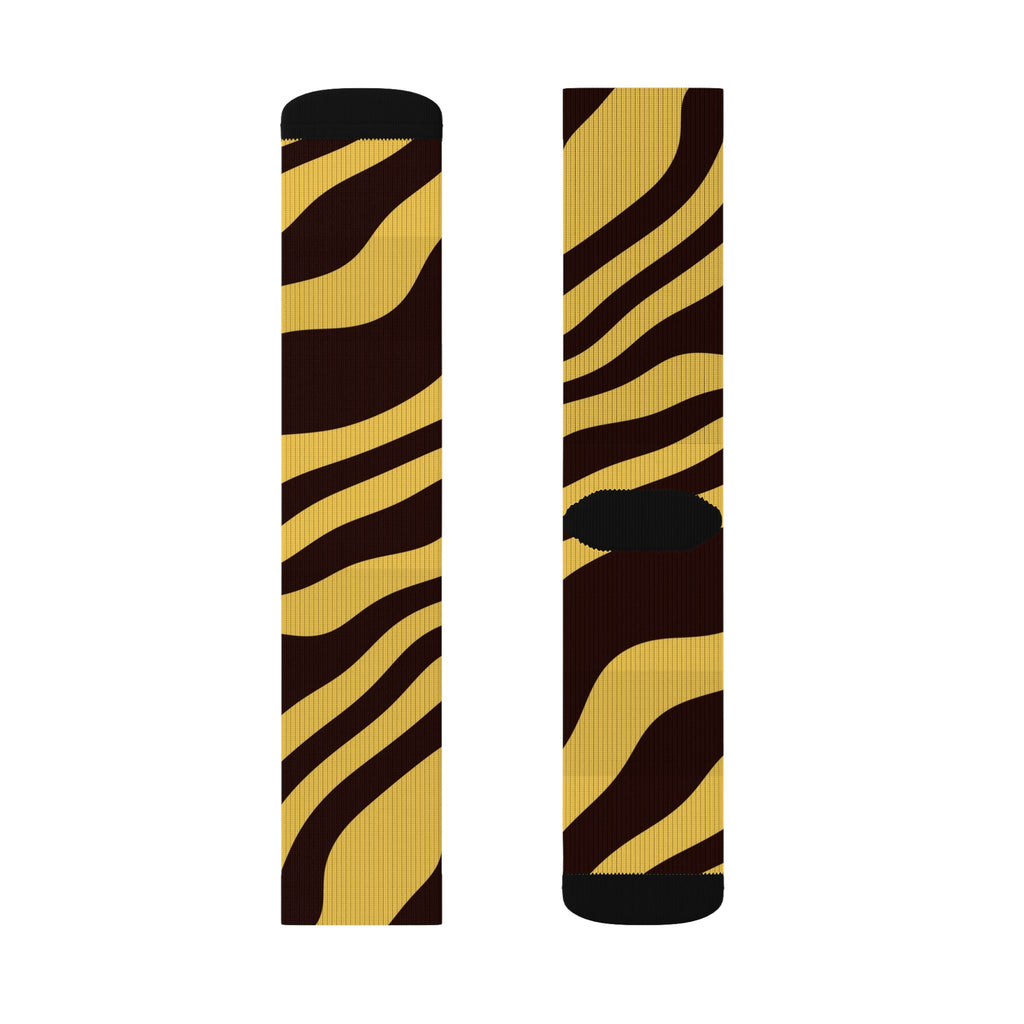 Sunset Orchard Zebra Athletic Crew Socks