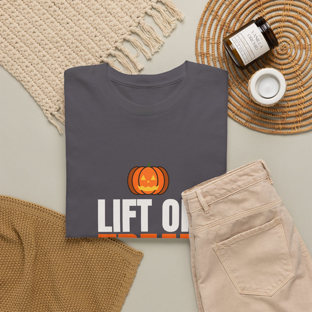 Lift Or Treat | Men's Halloween Graphic Gym T-Shirt