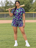 Baseball & Softball Galaxy Glow Marble Flow Women's Sports Jersey - front view