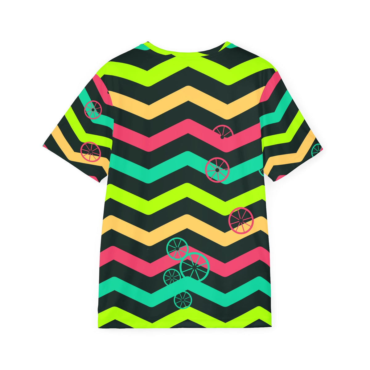 Cycling Emerald Zest Chevron Rush Men's Sports Jersey