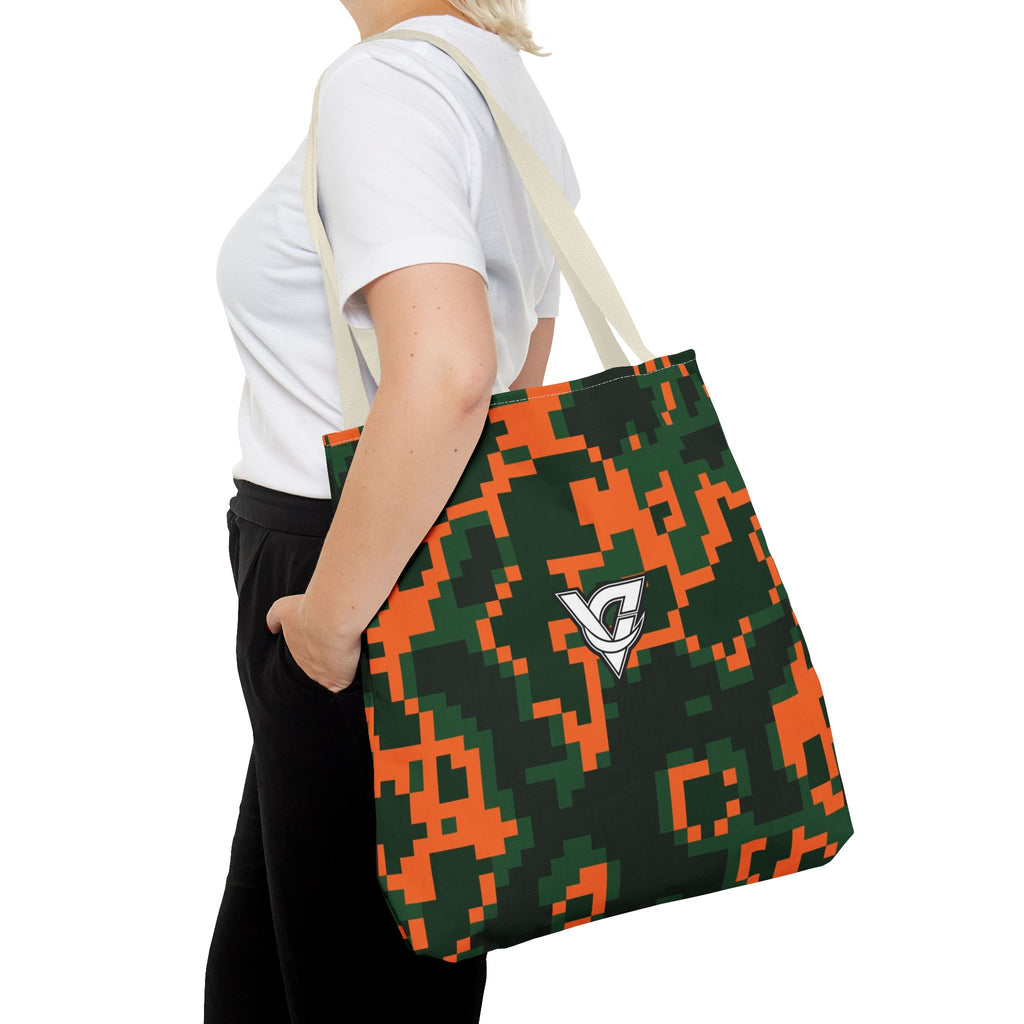 Evergreen Ember Digital Camo Tote Bag — All-Over Print Gym & Everyday Tote