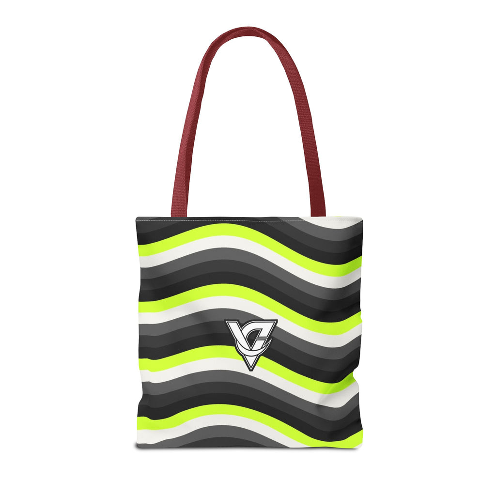 Graphite Wave Tote Bag — All-Over Print Gym & Everyday Tote