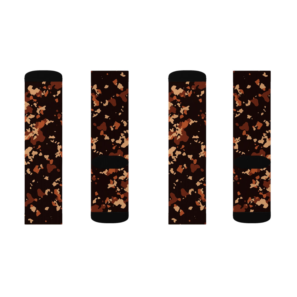 Auburn Splatter Athletic Crew Socks