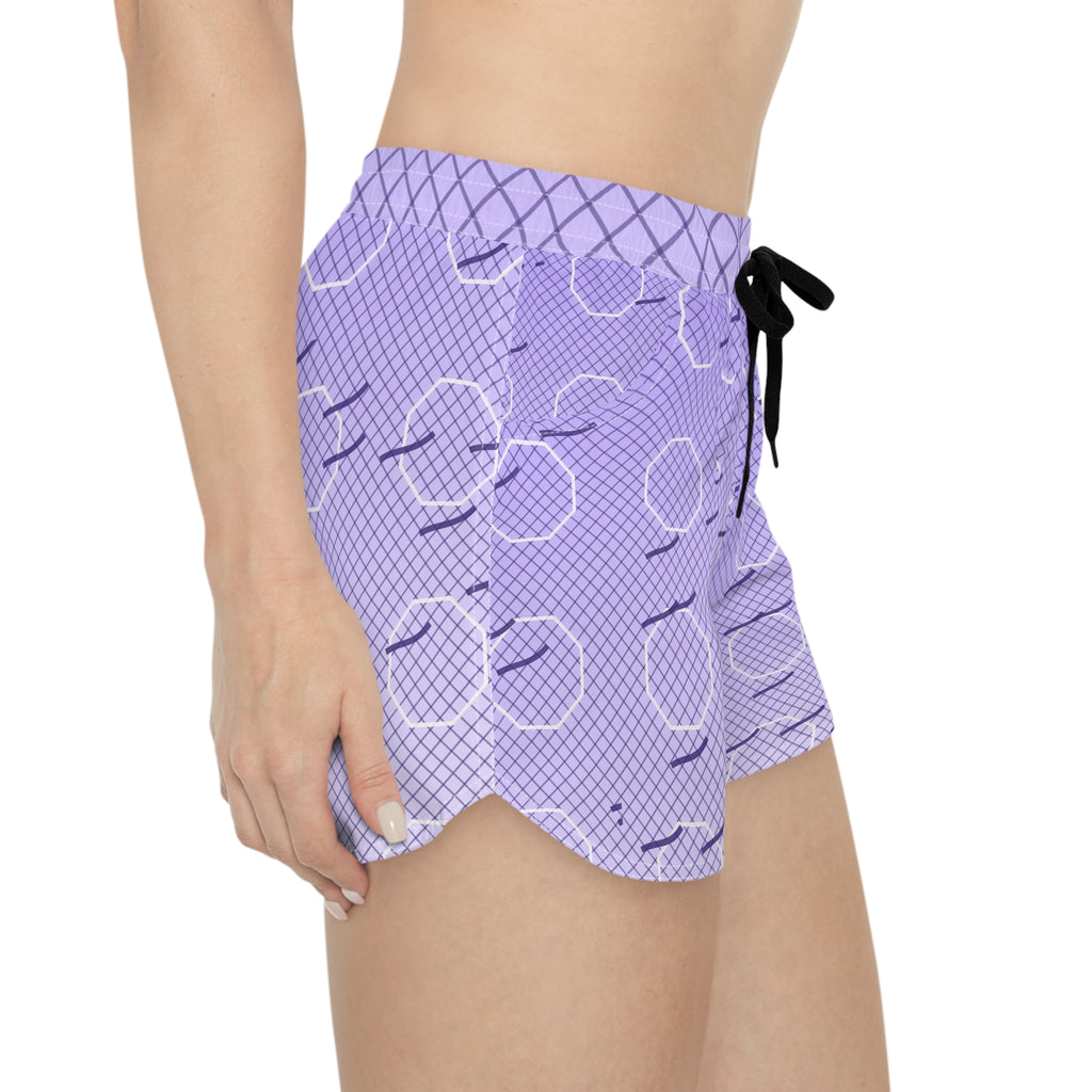 Combat Sports Lavender Mist Cage Mesh Women's Athletic Shorts with Pockets