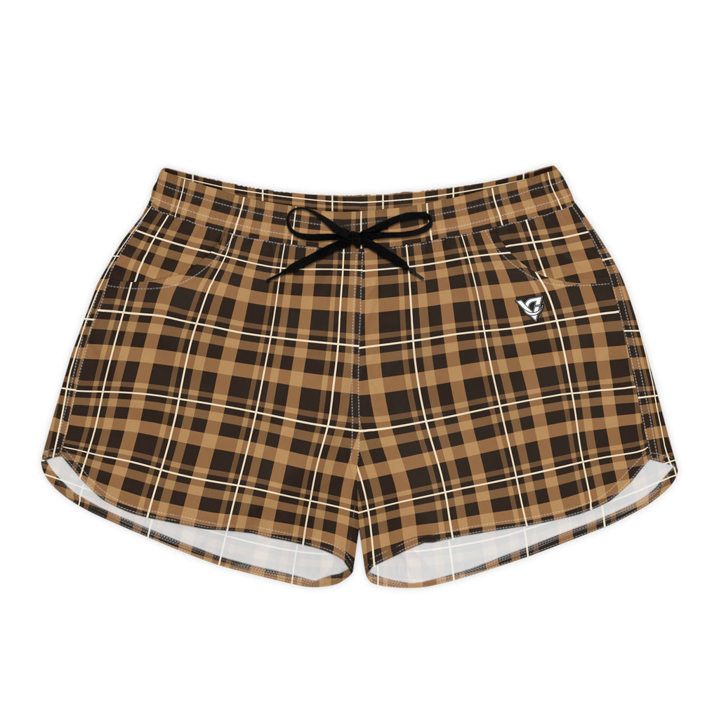 Women's Multipurpose Athletic Shorts with Pockets | Desert Plaid