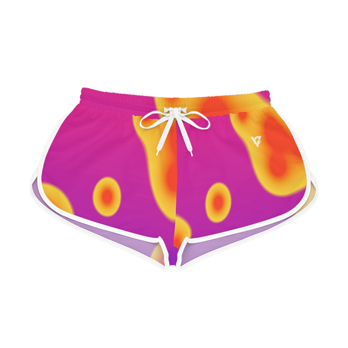 Women's Lava Lamp Relaxed Shorts – Colorful All-Over Print Running & Workout Shorts