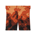 Rust Magma Women's Biker Shorts — High-Waist Workout Shorts