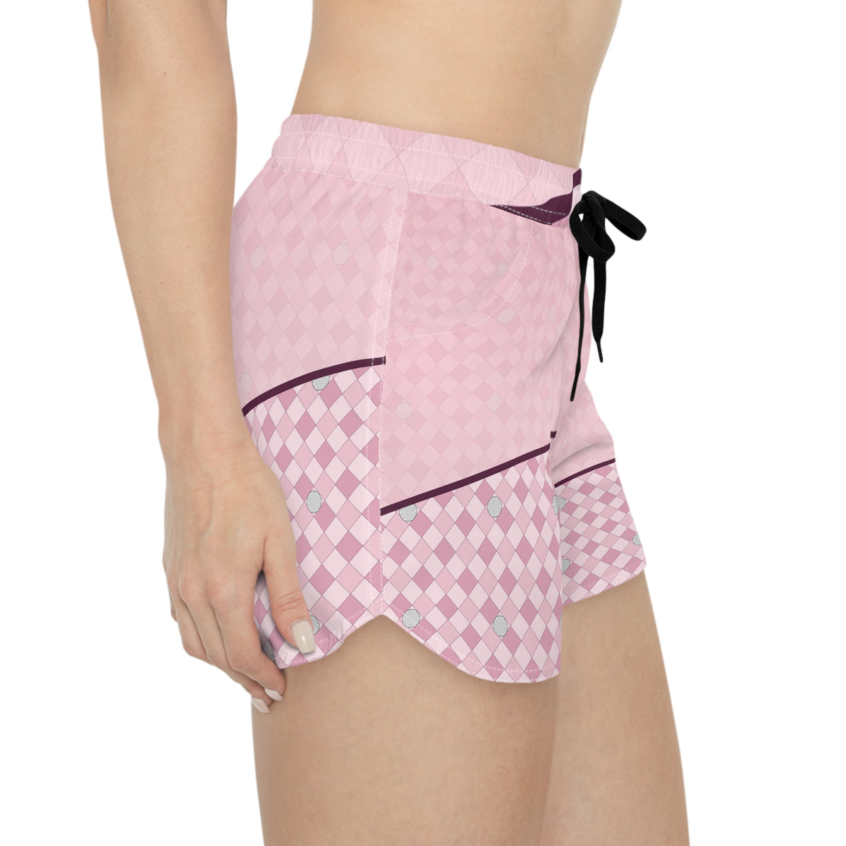 Golf Blush Rose Dimple Links Women's Athletic Shorts with Pockets