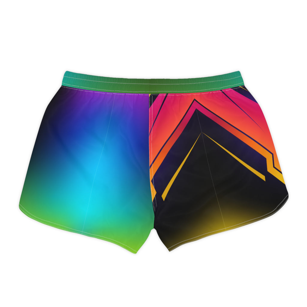 Women's Multipurpose Athletic Shorts with Pockets – Neon Gradient by Vantacore Athletics, view 3