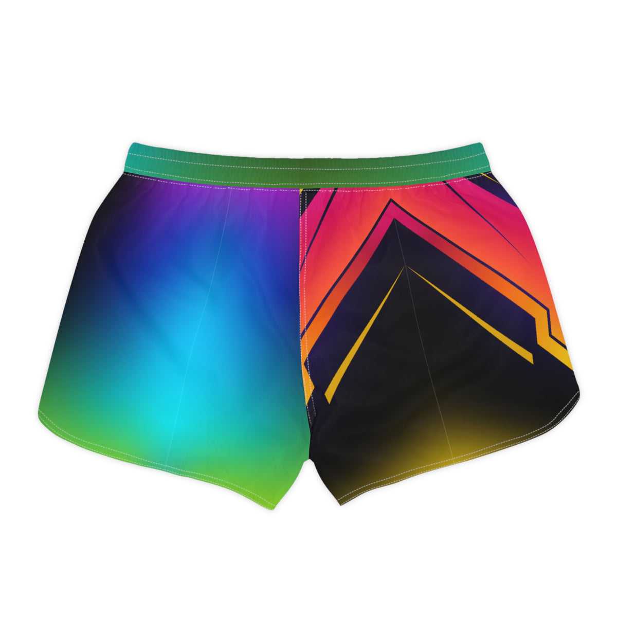 Women's Multipurpose Athletic Shorts with Pockets | Neon Gradient