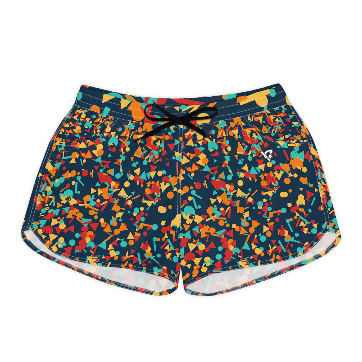 Yoga Tropic Heat Confetti Pop Women's Athletic Shorts with Pockets
