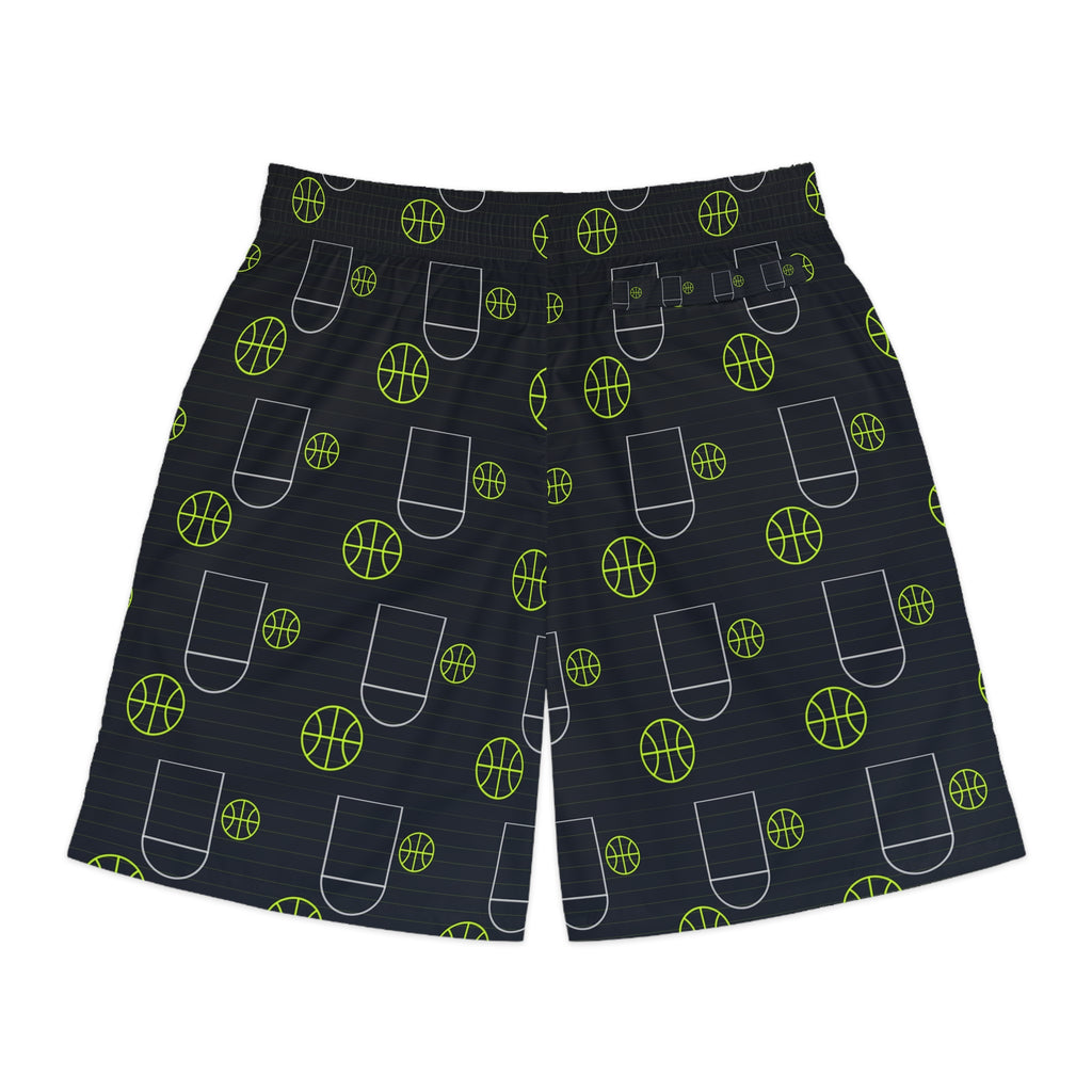 Basketball Volt Night Court Seam Men's Athletic Shorts with Pockets