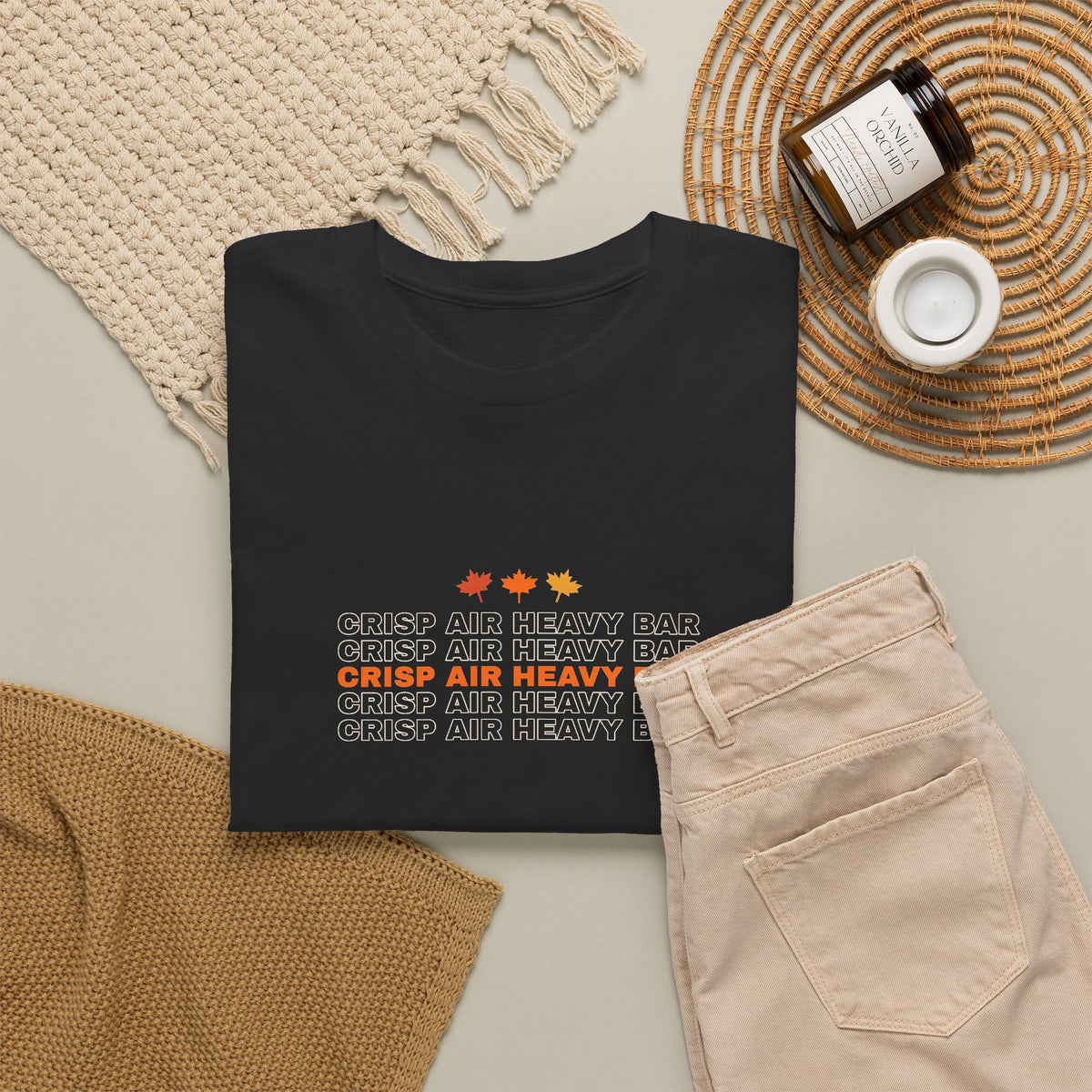 Crisp Air Heavy Bar | Men's Graphic Gym T-Shirt