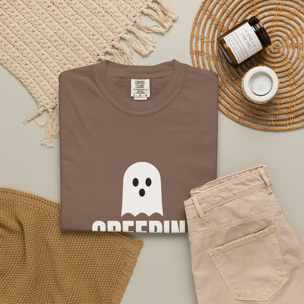 Creepin' It Real | Women's Halloween Garment-Dyed Graphic Tee